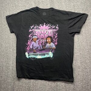 OutKast TShirt Mens Large Black ATLiens Graphic Hip Hop Rap Tee Short Sleeve